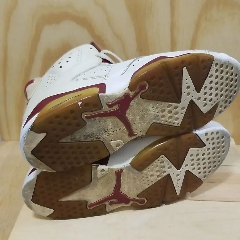 NIKE AIR JORDAN 6 RET RO OG BG OFF WHITE-MAROON SZ 11 - Picture 7 of 7